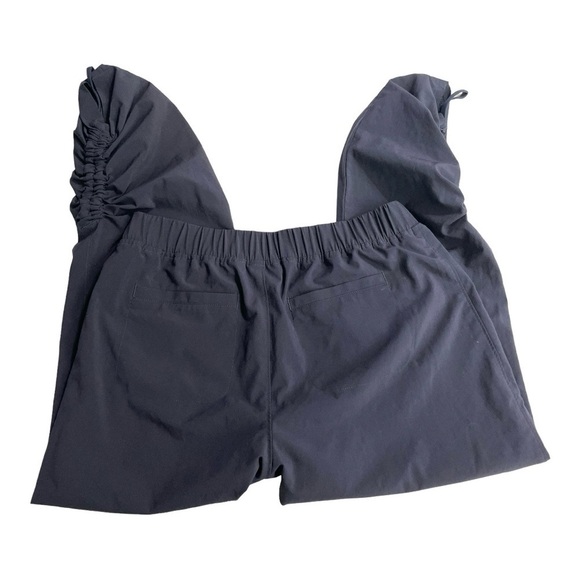 Athleta Navy Blue Cropped Pant With Cinch Bottom Zipper Pockets Size 2 - Picture 6 of 8